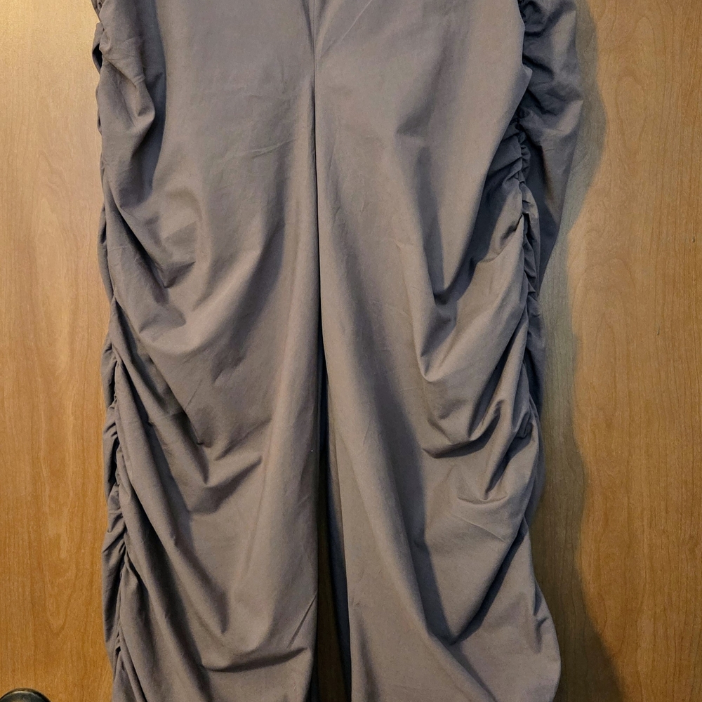Peppermayo Charcoal Ruched Wide Leg Pants